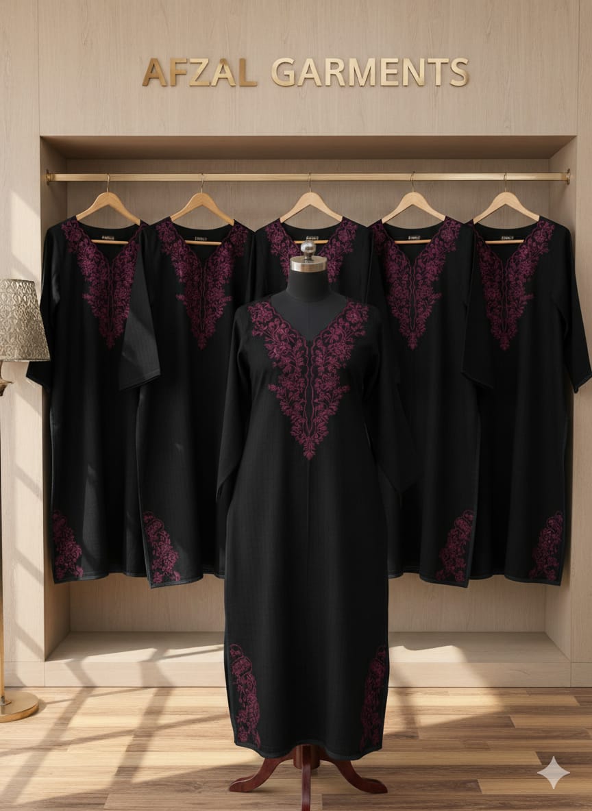 Premium Winter Cotton Embroidered 3-Piece Suit – Neck & Side Daman Embroidery